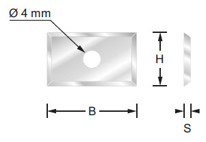 HW-Wendemesser Z=4 B=9 H=12 S=1.5