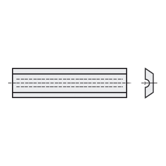 Zweischneidige Hartmetall-Wendeplatte - 30x8x1,5mm Typ Leitz