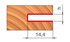 Freud Scheibennutfräser Schaft 8 mm 1,5 x 21,4 (Schnittbreite x Schlitzlänge)