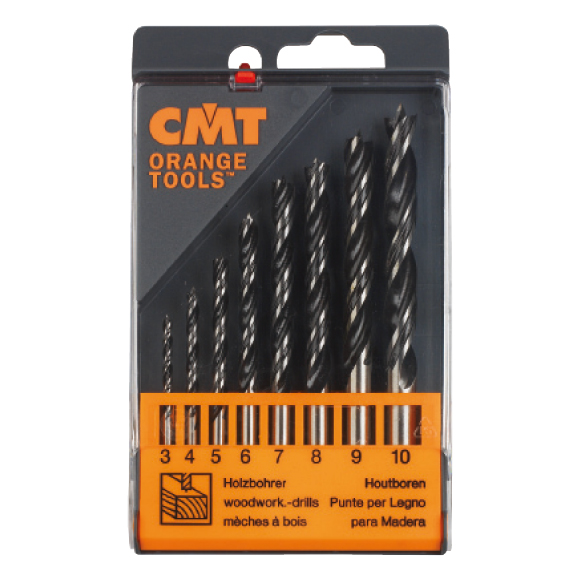 CMT HSS Spiralbohrer Set, 8-teilig Ø 3-4-5-6-7-8-9-10 mm