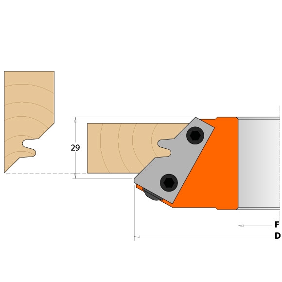 Messer für C694011 - Messerpaar 43x23x2mm