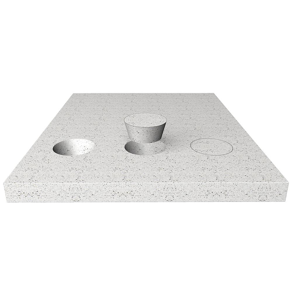 CMT C981 2-teiliges Fräserset für Reparatur auf Mineralwerkstoffen, S=12mm