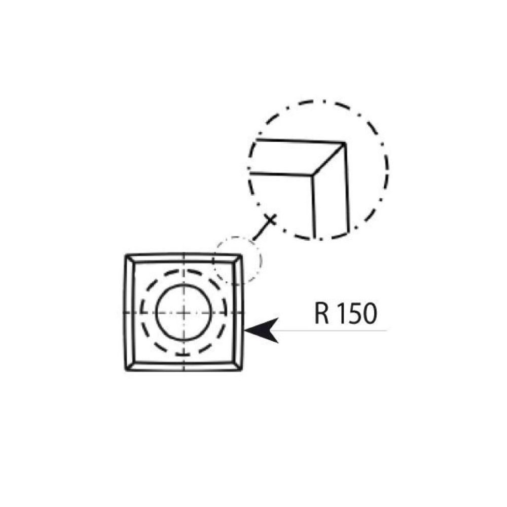 IGM RSS-CB quadratisch abgerundetes Messer - 11x11x2 HW