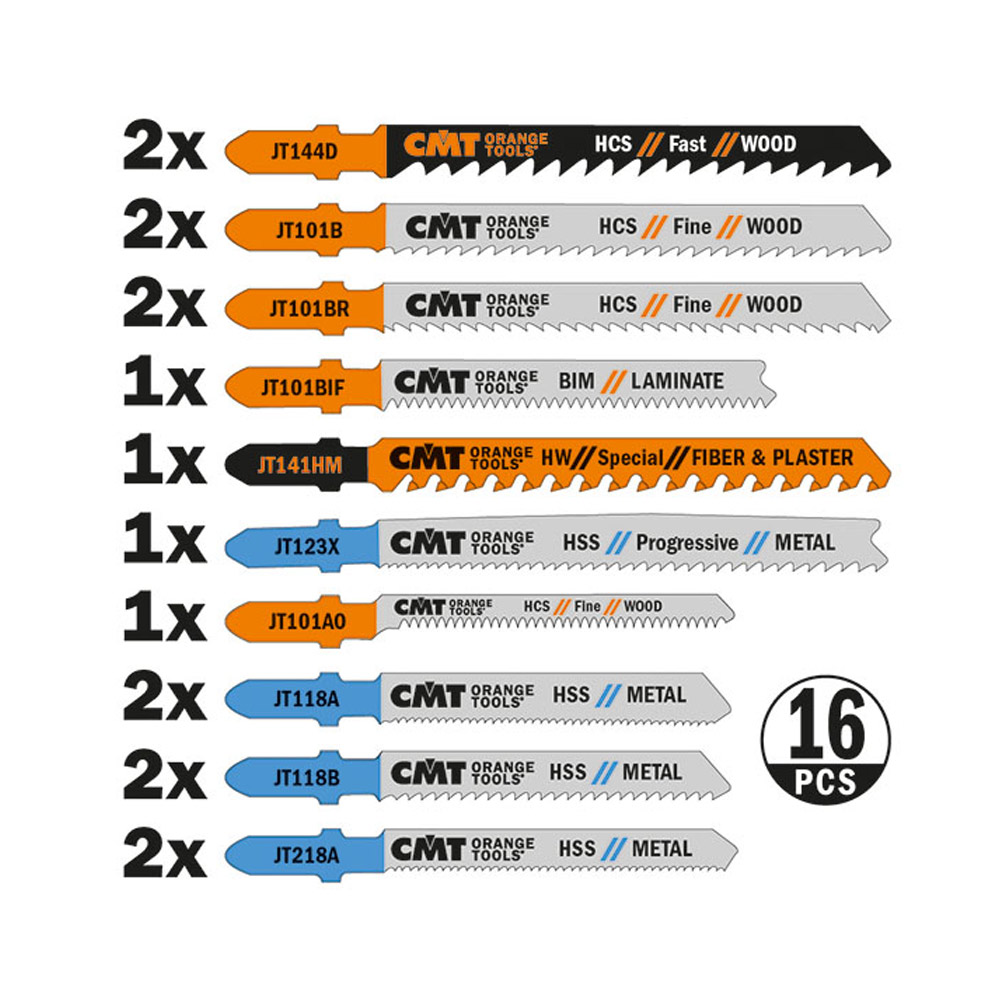 CMT Stichsägeblatt-Satz, 16-tlg.