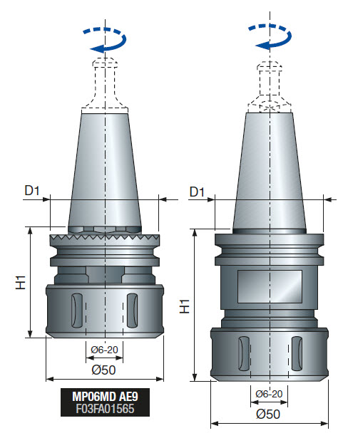 Hochpräzisions-Spannfutter, ISO30