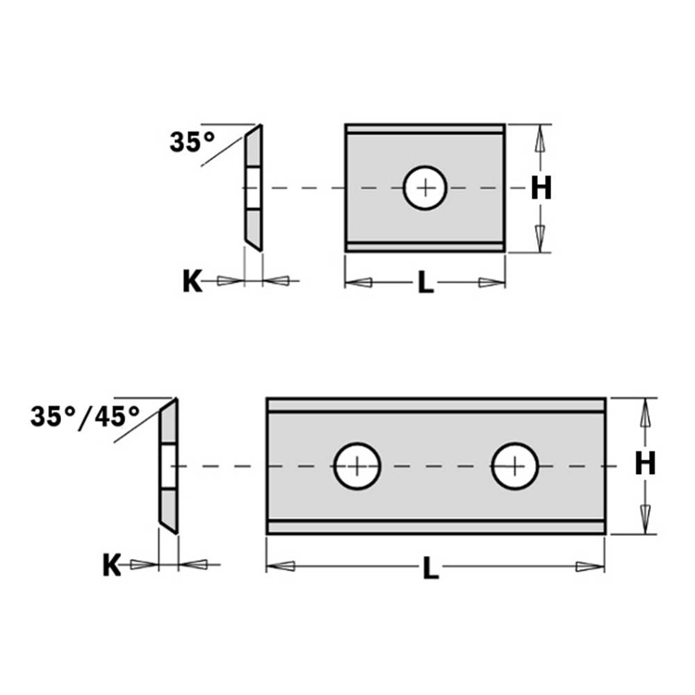 Wendeplatte - 19,5x12x1,5mm