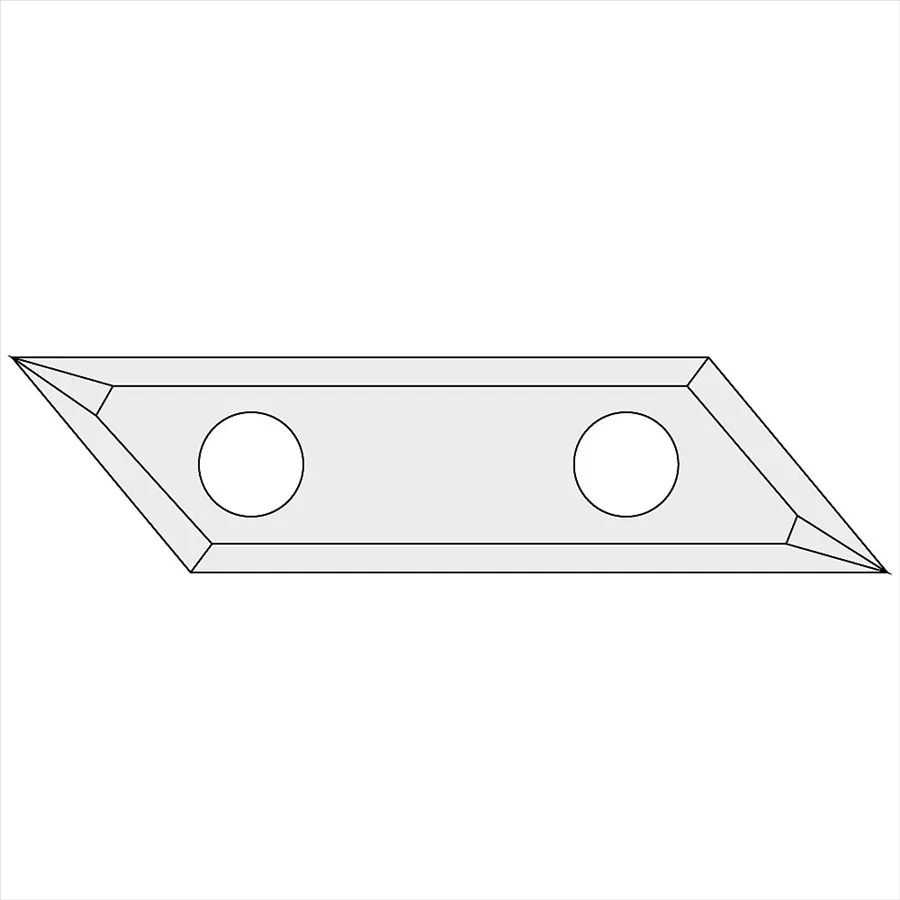 Hartmetall-Wendeplatte Z=2 schräg 35° | 58x12x1,5 mm | universal