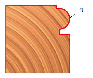 Freud Rundprofilfräser traditionell Schaft 6 mm 3,18 (Radius)