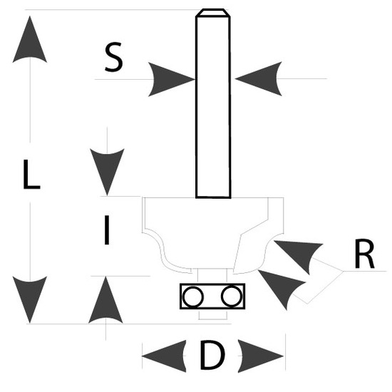 IGM M140 Profilfräser - D34,9x12,7 S=8 HW