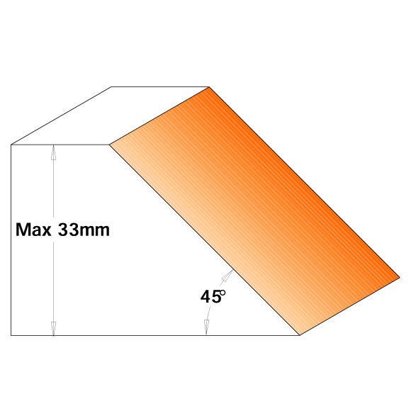 CMT 694.002.30 - Fasenfräser 45° Winkel | Ø 150 mm | 30 mm Bohrung | Z=2 | ALU | MAN