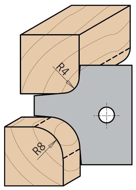 Profilmesser Radius 4+8 mm für C694003