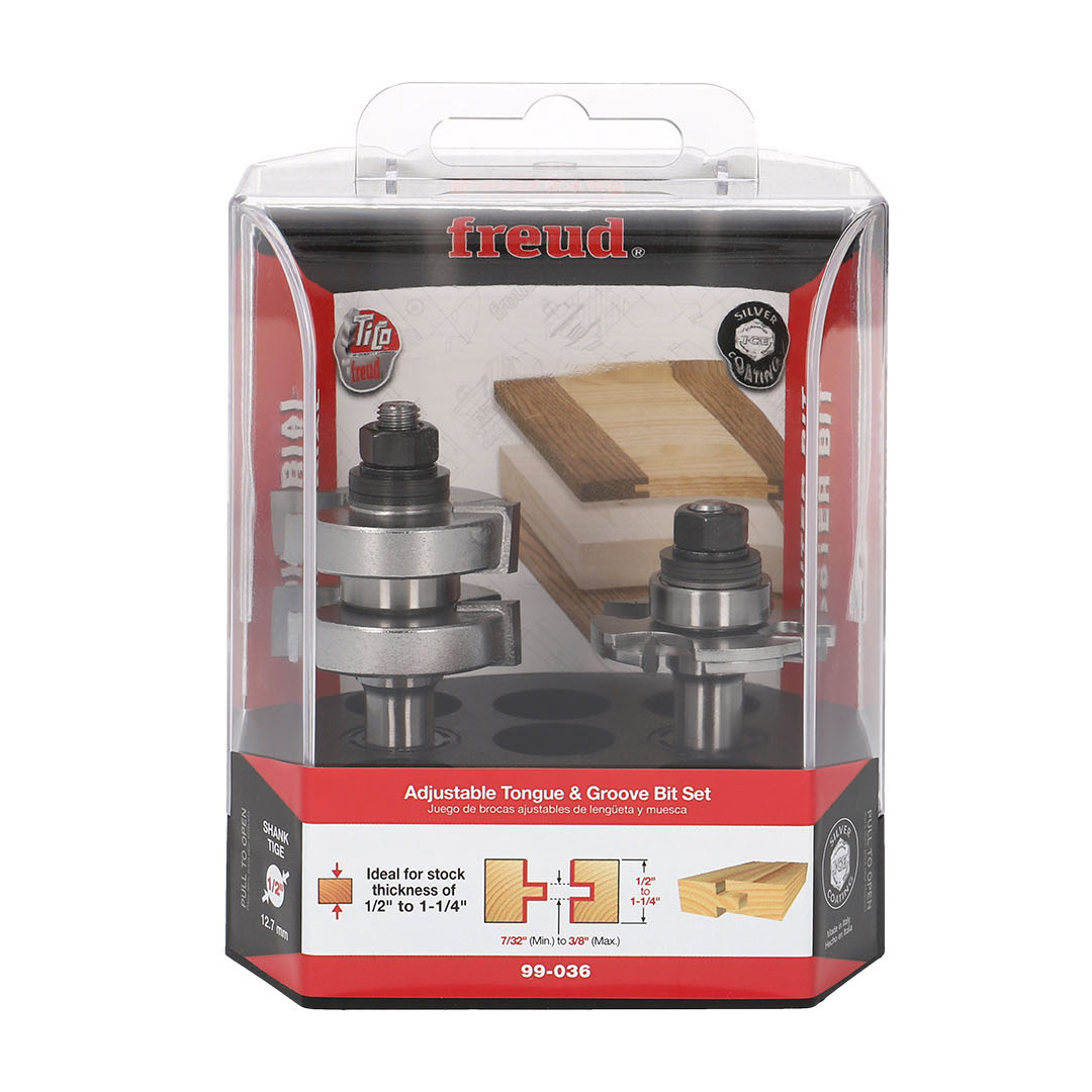 Feder- Und Nutfräser-Set 2-teilig – 1/2 Zoll Schaft, Karbonstahl Für Präzise Holzverbindungen | Für Hobel & Tischfräsen