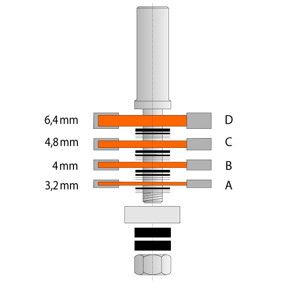 CMT Schlitzfräserset - D47,6 t3,2-18 H12,8 S=12 HW