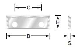 HW-Wendemesser B=16 H=7 S=1.5 Z=3
