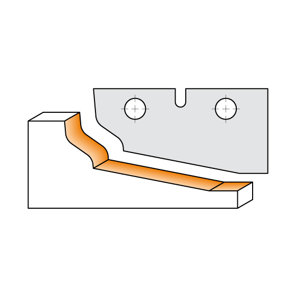 Messer für C694012 - Messerpaar G 50x25x2mm