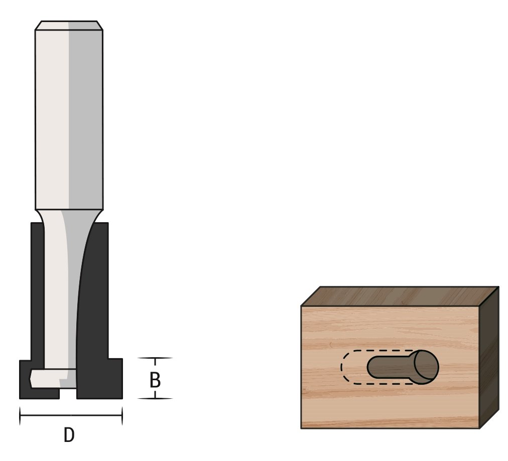 FAMAG 5-teiliges T-Nutfräser Set für M5/M6/M8/M10/M12, HM-bestückt in Kunststoff-Box