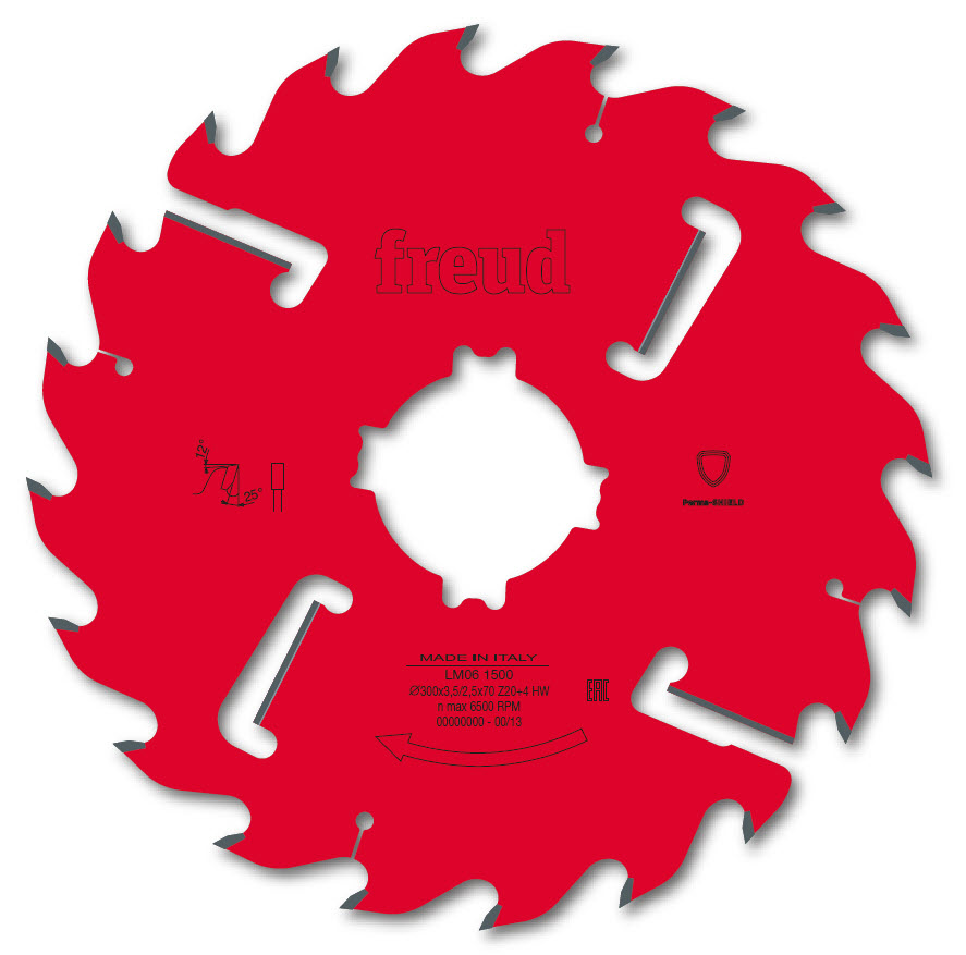 Freud LM06 Mehrblattsägeblatt mit erhöhter Schnittbreite und Räumern