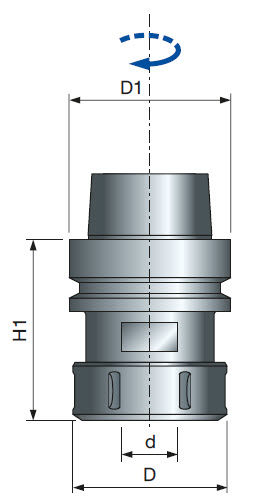 Freud MP08MDC-AA9-0000 - Hochpräzisions-Spannfutter vernickelt, HSK 63 F