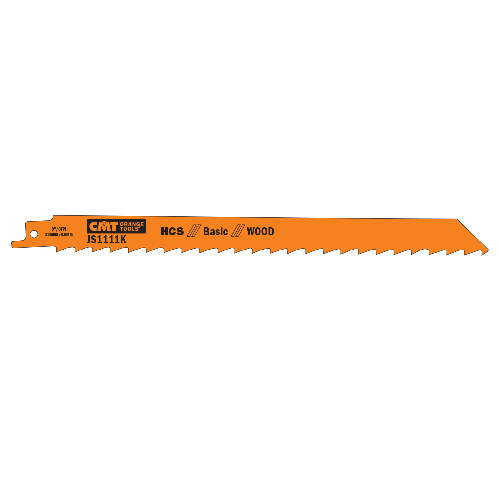 CMT Säbelsägeblatt HCS Basic Wood 1111 K - L225, I205, TPI3 (Set 5 St.)