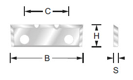 HW-Wendemesser Z=3 B=16 H=7 S=1.5 C=7
