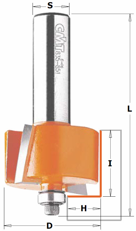 Falzfräser mit Schaft