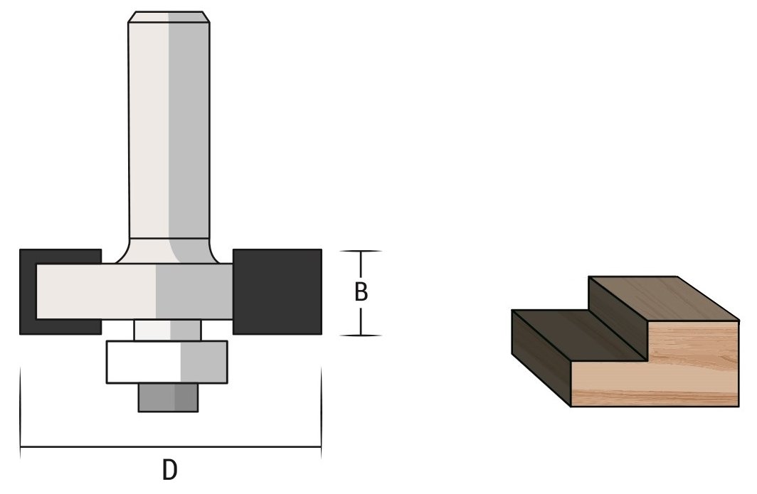 FAMAG HM-Profilfräser D31,7 B12,7 R8 GL51, SØ8 mm mit Anlauflager D12,7 mm